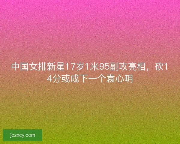 中国女排新星17岁1米95副攻亮相，砍14分或成下一个袁心玥